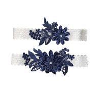 Healeved 1 Par cinturón de boda floral novia de la boda nupcial Marina de guerra