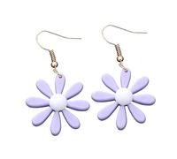 Healeved 1 Par Pendientes De Flores Margarita Pendientes Delicados Floral Semental Gotas Para Los Oídos Únicas Dulces Adornos Para Las Orejas Aretes En Forma De Flor Púrpura