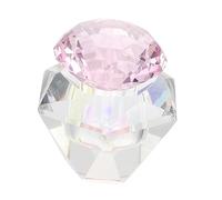 Healeved 1 Pc Copa De Cristal Para Uñas Cuenco Para Manicura Taza De Plato De Arte De Uñas Vaso De Vidrio Plato De Decoración De Uñas Soporte Para Uñas Mate Cristal Diamante Rosa