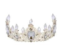 Healeved 1 Pieza accesorios para el cabello de novia pelo de novia paseo tocado de novia decoracion para bodas wedding decoration aro de pelo suministros para la fiesta pedrería Silver