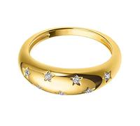 Healeved 1 Pieza anillo estrella circonita cúbico anillos de mujer medidor de anillos delicado gemstone oro anillo de decoración anillo retro Anillo de bodas anillo de estrella cobre Dorado