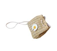 Healeved 1 Pieza Bolso Diagonal Bolsa De Ocio Margarita Bolsa De Cubo Bolso Bandolera Bolso Portatil Mujer Bolsa Tejida Con Hierba Bolso De Cubo Femenino Bandolera Mujer Poliéster Caqui