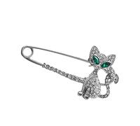 Healeved 1 Pieza broche de broches de animales Hola broche de gatito precioso broche de gato jugar broches de gatito Lindos alfileres de gato lindo gato Silver