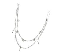 Healeved 1 pieza Cadena de Pantalón de Metal Punk para Hombre con Diseño de y Decoraciones Accesorio de Moda Hip Hop Compatible con Jeans y Pantalones para Ocasión