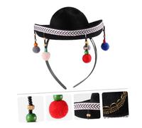 Healeved 1 Piezas Sombrero De Decoración De Fiesta Mexicano Pequeño Bola De Pelo De Peluche Gorro De Fiesta Divertido Para Hombre y Mujer De México y Festivales