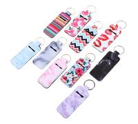 Healeved 10 Llaveros de Neopreno Forma de Lápiz Labial para Mujer, Banda Elástica de Lazo, Ideales para Bolso de Gimnasio o Cochecito, Colores Variados Varios Estilos