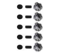 Healeved 10 Piezas Accesorios para Micrófono Lavalier Protectores de Viento Mini y Cubierta Peluda con Clips Reducción de Ruido para Micrófonos Inalámbricos Small Wind Muff