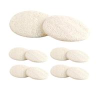 Healeved 10 Piezas Almohadillas Esponja Vegetal Facial para Exfoliación y Limpieza Compacto Multifunción para Desmaquillar y Controlar Grasa Aptas Piel Sensible