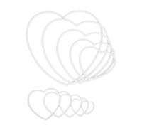 Healeved 10 Piezas Aros para Atrapasueños Forma de Corazón Aros Plásticos para Manualidades DIY Marcos para Guirnalda Macramé Materiales para Bordado y Decoración Hogar