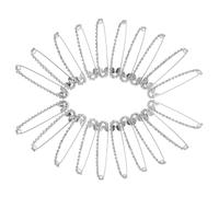 Healeved 10 Piezas broche de la joyería pasador de chal imperdibles para la ropa alfileres de seguridad imperdibles elegantes para mujeres Aleación de zinc Silver