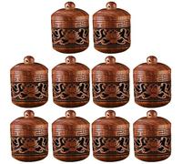 Healeved 10 Piezas Colgante De Aromaterapia De Madera Medallón Colgante De Aceite Esencial Pulseras Difusor Encantos Lindo Ambientador De Coche Bellotas Básico Portátil Botella