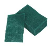 Healeved 10 Piezas Estropajo Cocina Verde Fibra Reutilizable - Almohadillas para Lavar Platos Ollas Sartenes TamañO Compacto 5.90X3.93X0.23In No Raya