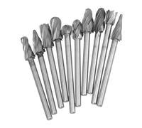 Healeved 10 piezas Fresas Rotativas Carburo para Tallado y Pulido Accesorios para Herramientas Rotativas Brocas de Carburo para Acero Endurecido Set de Fresas para Modelado