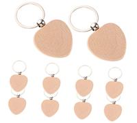 Healeved 10 Piezas Llaveros de Madera Diy de Llaveros para Manualidades Decoración de Llaves y Accesorios de Bolsos Diseño Rústico y Personalizable