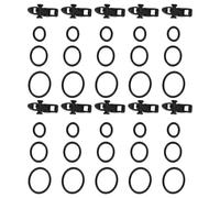 Healeved 10 Soportes Porta Anzuelos para Cañas de Pescar Almohadilla Protectora Soporte Multifuncional para Señuelos Compatible Vehículos Cambio Rápido de Cebo Kit Negro 10 Unidades