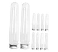 Healeved 10 Tubos De Almacenamiento para Cordones De Zapatillas Estuche De Viaje para Cordones Tapa De Aluminio Tubo De Almacenamiento De Cordones Elásticos De Plástico Frasco