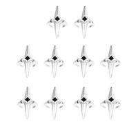 Healeved 10 Unidades Anillo de Uñas Ajustable para Mujer en Aleación de Zinc Diseño de Cruz y Espada Estilo Vintage para Uso Diario y Fiestas