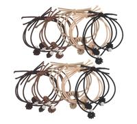 Healeved 10 Unidades Diadema Elástica para Mujer Perlas, Diseño Artesanal, Alta Elasticidad Daño al Cabello, Adecuado para Escuela y Viaje, Material Plástico y Tela