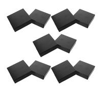 Healeved 10 Unidades Piedra de Tinta para Caligrafía Superficie Lisa, Diseño Cuadrado de Plástico Negro 8.8x8.8x2.5 Cm, Adecuado para Práctica Escolar y Preparación Suave de Tinta