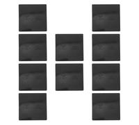 Healeved 10 Unidades Tintero Cuadrado Negro de Plástico 8.8x8.8x2.5 Cm Diseño Resistente y Preparación de Tinta Suave para Práctica Artística y Oficina