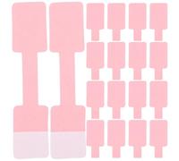 Healeved 100 Etiquetas Adhesivas para Joyería y Pulseras Etiquetas de Precio de Papel Kraft Adhesivas Cuadradas Color Rosa para Organizar y Clasificar Artículos de Joyería