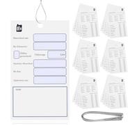 Healeved 100 Etiquetas de Cambio de Aceite Papel Orificio para Colgar, Etiquetas de Mantenimiento de Vehículos y Programación de Servicios, Gestión del Historial de Cambios de Aceite