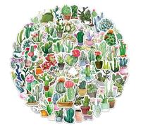 Healeved 100 Pegatinas de Plantas de PVC para Álbumes de Recortes Fuerte Adhesión y Protección Solar, Ideales para Portátiles, Maletas y Skateboards