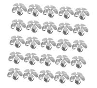 Healeved 100 Piezas Accesorios De Joyería Joyas Para El Cabello Suministros De Bricolaje Gorras De Cuentas De Flores Suministros De Tapicería Accesorio De Bricolaje Cobre Silver