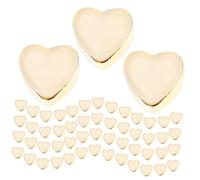 Healeved 100 Piezas amor para los espalda reemplazos conformado Accesorio seguro cierre pendientes de corazón Pendientes detrás de tope gel de sílice Golden