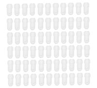 Healeved 100 Piezas fundas para agujas auriculares funda protectora para pendiente cubierta de pendientes transparente manga de la aguja para perforar la nariz resina