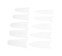 Healeved 100piezas Puntas De Uñas Postizas Largas y Puntiagudas Cajas De Acrílico Transparente Tips De Uñas De Ataúd Para Extensión De Gel y Manicura Profesional