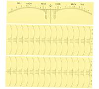 Healeved 100piezas Regla Desechable Para Cejas Posicionamiento De Línea De Cejas Herramienta De Moldear Pegatinas Color Amarillo Unidades Diseño Para Maquillaje