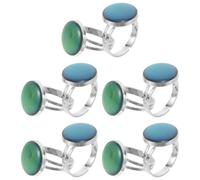 Healeved 10piezas Anillo De Humor Que Cambia De Color Para Piel Sensible Anillo Ajustable De Estilo Vintage Para Mujeres Accesorio De Moda Para Reuniones y Celebraciones
