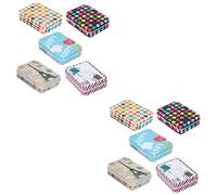 Healeved 10piezas Cajas De Almacenamiento Cuadradas De Lata De Diseño Creativo Para Dulces y Organizador Práctico Para Eventos y Uso Diario