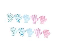 Healeved 10piezas Guantes Exfoliantes Baño Manoplas Para Limpieza De Ducha Estampada