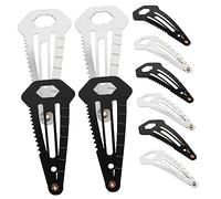 Healeved 10piezas Horquillas Multifuncionales Acero Inoxidable Clips Para Cabello Resistentes y Duraderos Plateados y Negros Accesorios Prácticos Para Mujeres y Niñas