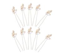 Healeved 10piezas Horquillas Perla Cabello Accesorios Cabello De Novia Perlas Unidades Para Bodas Graduaciones y Fiestas Estándar
