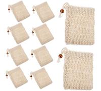 Healeved 10piezas Jabones De Algodón Bolsa Jabón Solido Para Baño Almacenamiento Espumante Herramienta Limpieza