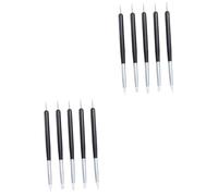 Healeved 10piezas Pinceles De Silicona Para Arte De Uñas Kit De Pintura De Uñas Herramientas Para Decoración De Manicura Diseño De Detalles y Patrones Especiales