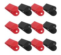 Healeved 12 Clips para Cinta de Correr Resorte de Plástico, Accesorios de Repuesto para Interruptor de Seguridad, Compatible para Uso Doméstico y Gimnasio, Color Negro y Rojo,