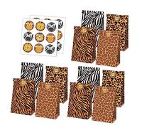 Healeved 12 Piezas Bolsa de Dulces de Obsequio con Motivos de Fauna Reutilizables para Envolver Regalos Sencillas y Multiusos para Guardar Cosas Fiestas de Cumpleaños Bolsas para Regalos