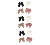 Healeved 12 Piezas Clip De Lazo Pasadores De Pelo Para Niñas Pasadores Para Niñas Pinza De Pelo De Navidad Horquilla De Lazo Tocado De Niña Pinza De Pelo Creativa Niña Arcos Plástico