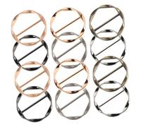 Healeved 12 piezas Hebillas Metálicas para Camiseta y Bufanda Clips Ajustables para Fijar Esquinas de Camisa Anillos para Pañuelos y Chalinas Accesorios Duraderos para Mujer