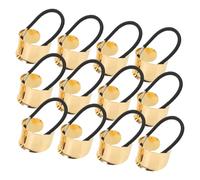 Healeved 12 Piezas Metal Hair Ties Vintage Glossy Elastic Ponytail Holders For Women Lightweight Hair Jewelry For Daily Wear And Festive Occasions