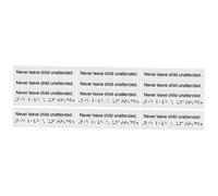 Healeved 12 Piezas Señal Al Aire Etiquetas De Plástico Plastic Braille Label Sign Pvc Braille Sign Blinder Sign The Sign Signage Blindfold Product Shanghai Braille Sign