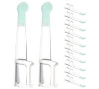 Healeved 12 puntas de repuesto de silicona para cucharas de oídos, limpiador de cera para niños, adolescentes y adultos, accesorios de limpieza de cera húmeda y seca.