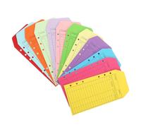 Healeved 12 Sobres de Papel Kraft de Colores para Presupuesto Tamaño Pequeño Sistema de Sobres para Control de Gastos Hojas para Seguimiento Financiero Suministros para Planificador de