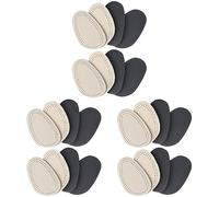 Healeved 12pares Women Relieve Non- Forefoot Pads Beige Leather Cushion for Foot Support and Comfort