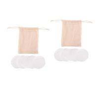 Healeved 12piezas Almohadillas Desmaquillantes Reutilizables De Juego De Bolsa De Lavado y Lavables Para Cuidado Facial y Maquillaje