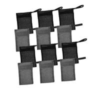 Healeved 12piezas Bolsa De Jabón Para Barra De Espuma Bolsas Para Jabón Exfoliante Accesorio Para Baño Negro y Gris Para Uso Doméstico Ducha o Lavabo